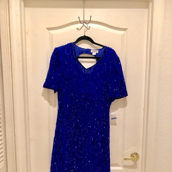 Mark & John by Gopal sequin beaded dress of silk - Picture 3 of 8